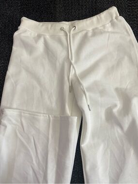 Edikted White Straight Leg Sweatpants